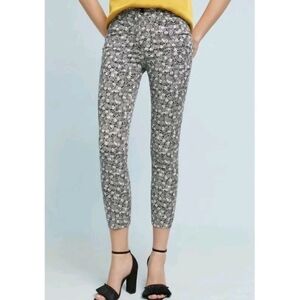 🍒Anthropologie Bowery Pineapple Print Cropped Jeans